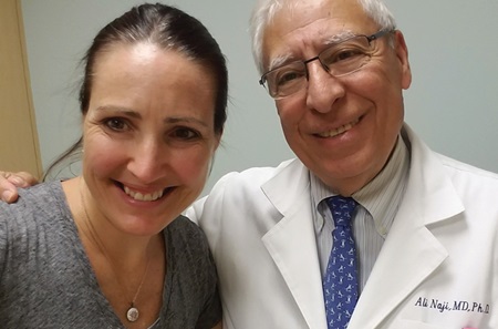 Patient Nancy Rowe with her surgeon, Dr. Ali Naji 